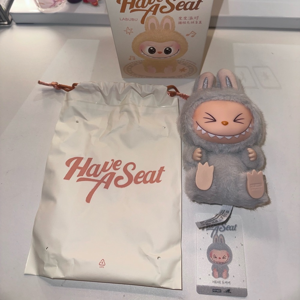 POP MART Labubu Have A Seat Plush Blind Box HEHE BABA SISI